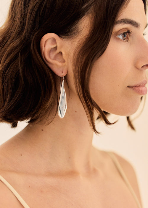 Sculpted Drop Earrings Large